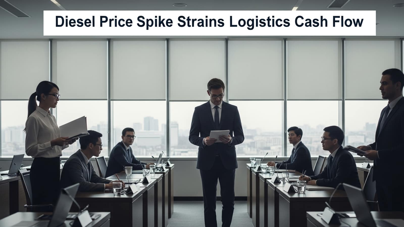 Illustration: Diesel Price Spike Strains Logistics Cash Flow: Strategies for Fleet Sustainability